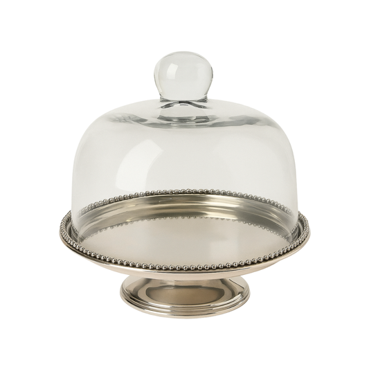 Domo con Pedestal Plateado Esferas M