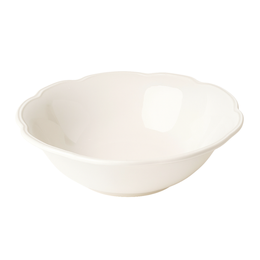 Ensaladera Blanco Liso con Bordes Irregulares