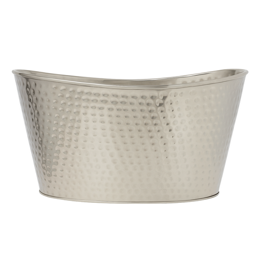 Hielera Martillada Plateada - Metálica