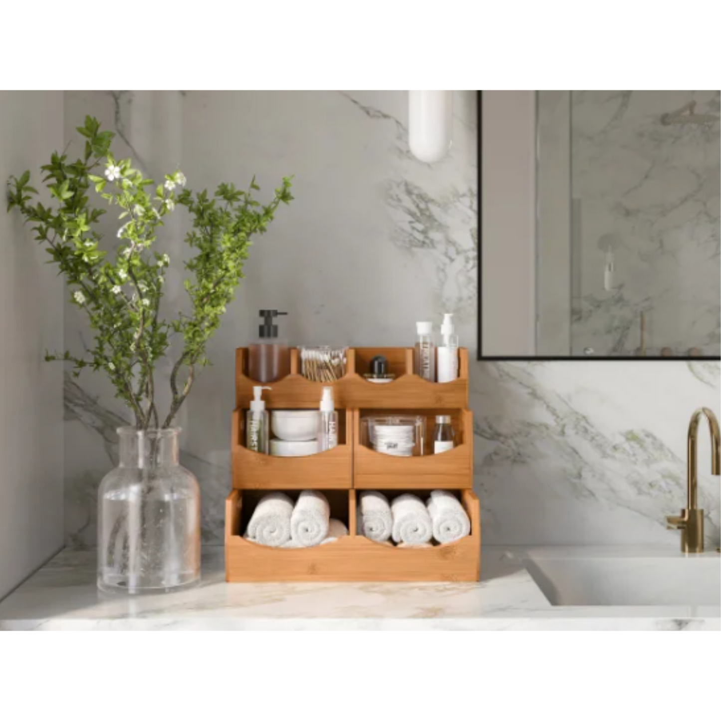 Organizador Apilable de Bambú (4PZ) - Seville Classics