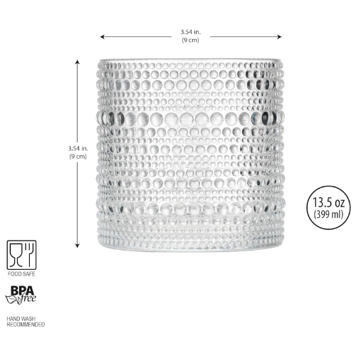 Vasos Transparentes 13,5 oz - Set de 4