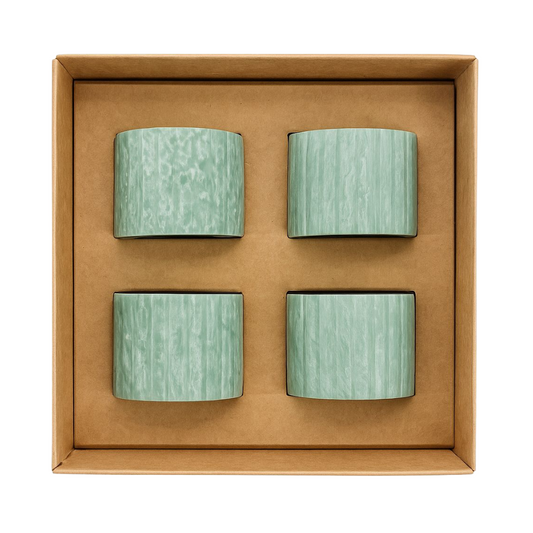 Porta Servilleta Turquesa Marmoleado