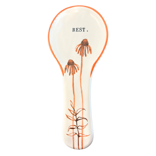 Reposa Cucharas Rae Dunn – Flor Naranja