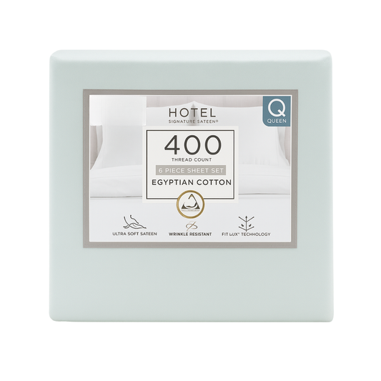 Juego de Sábanas Hotel Signature – Algodón Egipcio 400 Hilos Queen