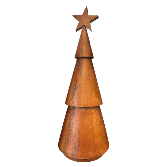 Árbol Llano con Estrella M – Madera India