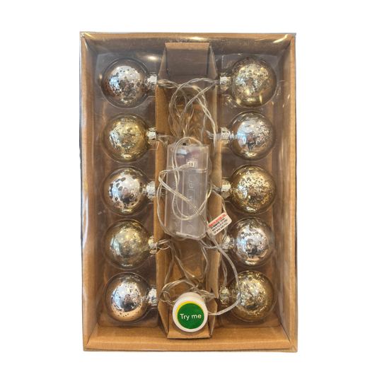 Bombillos con Luz Dorado y Plata – 10Pz