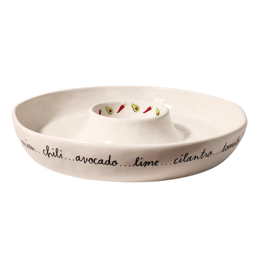 Bandeja Redonda para Dips Blanca – L