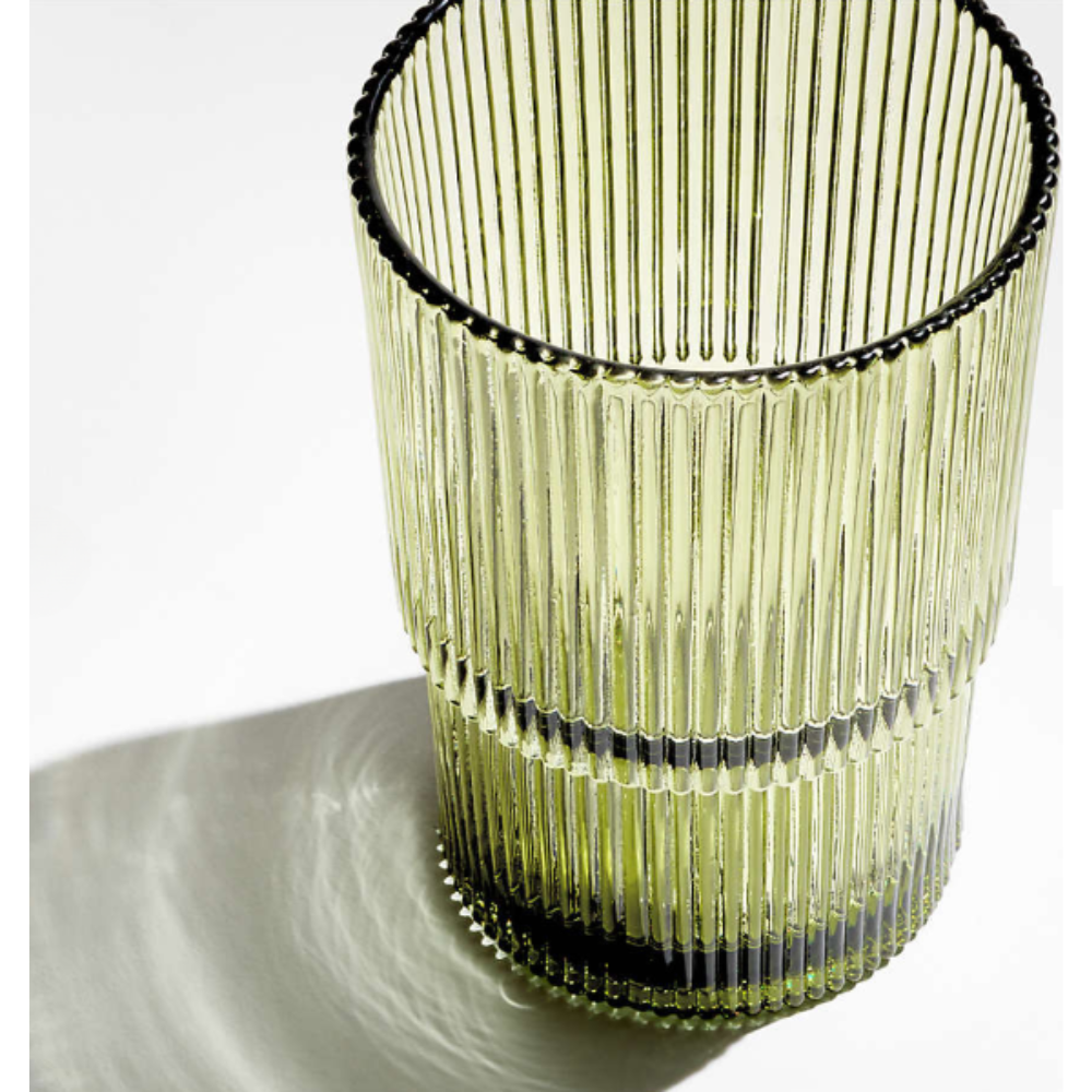 Vasos de Líneas Verde 15,38 oz - Capri