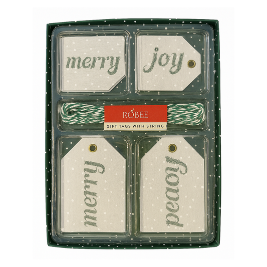 Tarjetas de Regalo Navidad Verde Roobee – 24 Pz