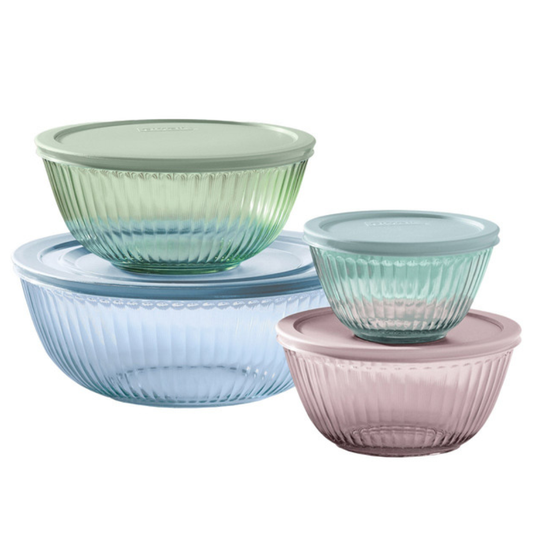 Bowls con Tapa Pyrex Colores – Set de 8 Piezas