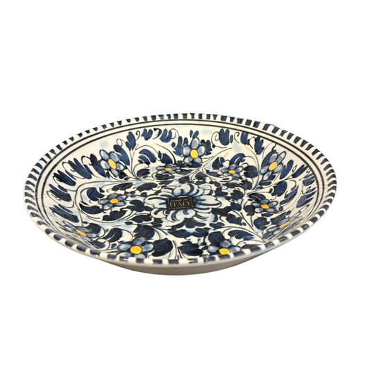 Plato Hondo Floral Azul L - Italy
