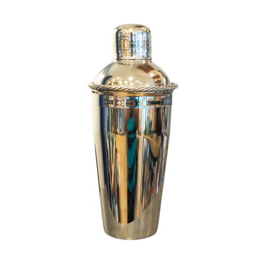 Shaker con Borde Trenzado - Metálico