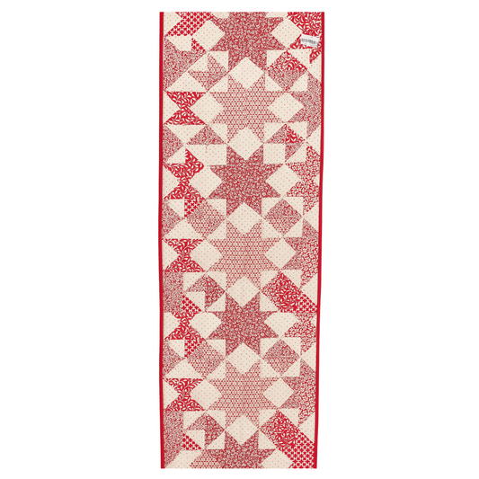 Camino de Mesa Navidad con Estrellas Rojas