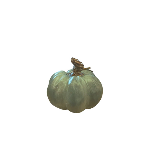 Calabaza Decorativa Turquesa Pequeña de Madera