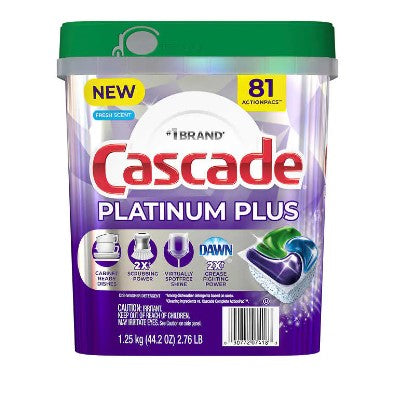Cápsulas Para Lavadora De Platos 81 - Cascade Platinum Plus