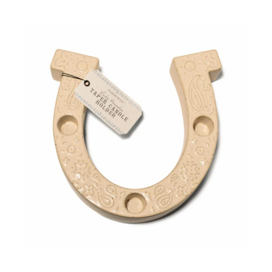 Candelabro Herradura Blanca Nashville - Cerámica