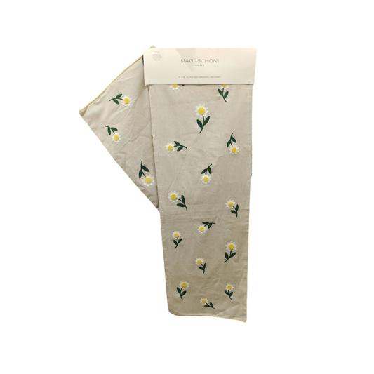 Camino de mesa - Margaritas Bordadas