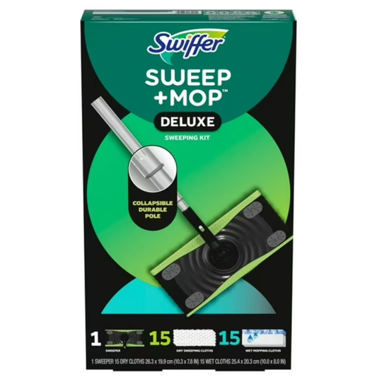 Swiffer Kit de Barrido Sweep + Mop Deluxe (1 Barredora + 30 Recambios)