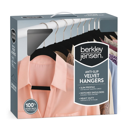 Armadores de Terciopelo Resistentes y Antideslizantes - 50U Berkley Jensen