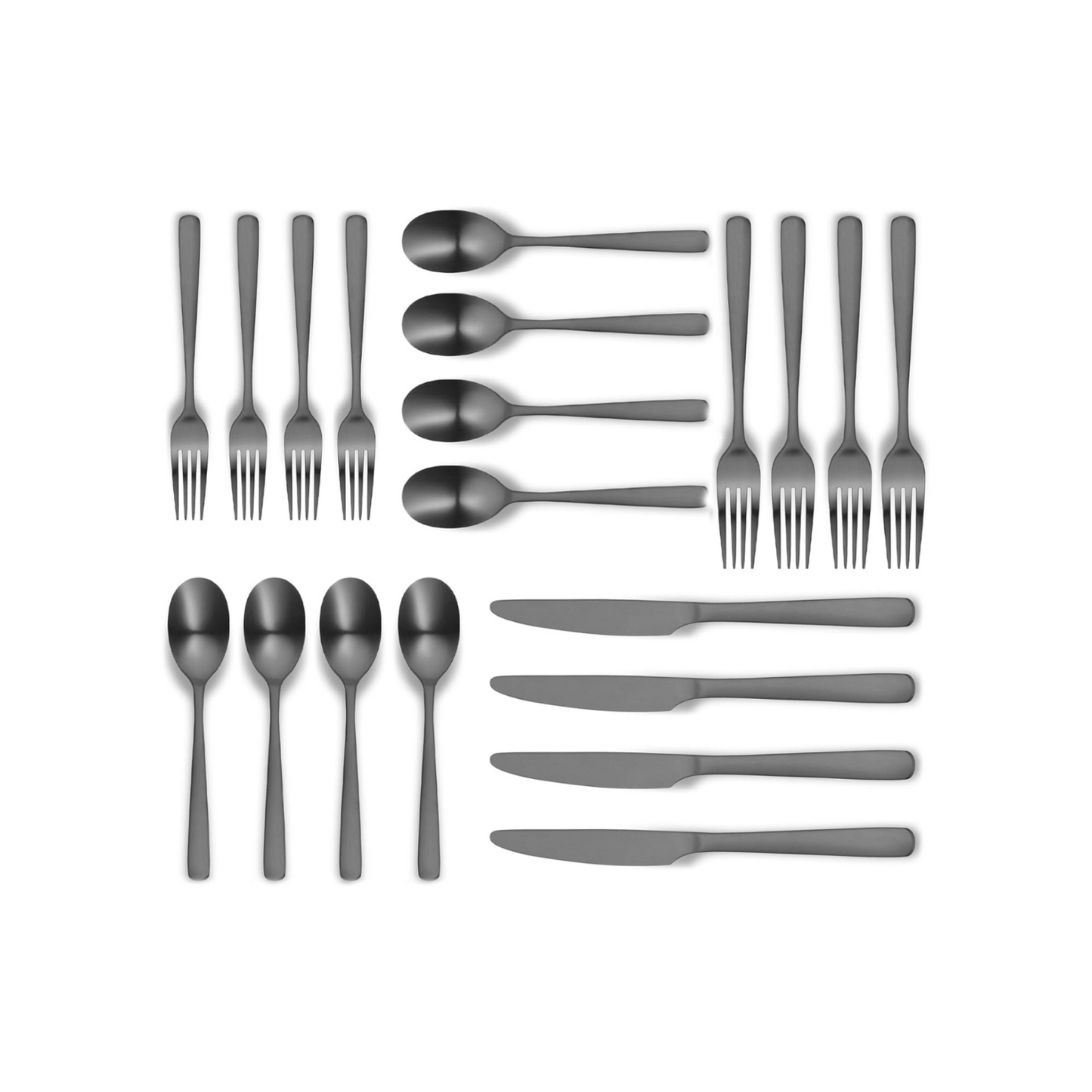 Juego de Cubiertos 20 Pz Negro - ORNATIVE