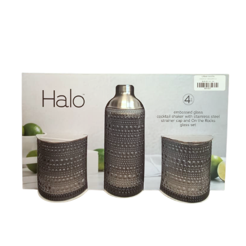 Coctelera y Set de 2 Vasos Negro - Halo