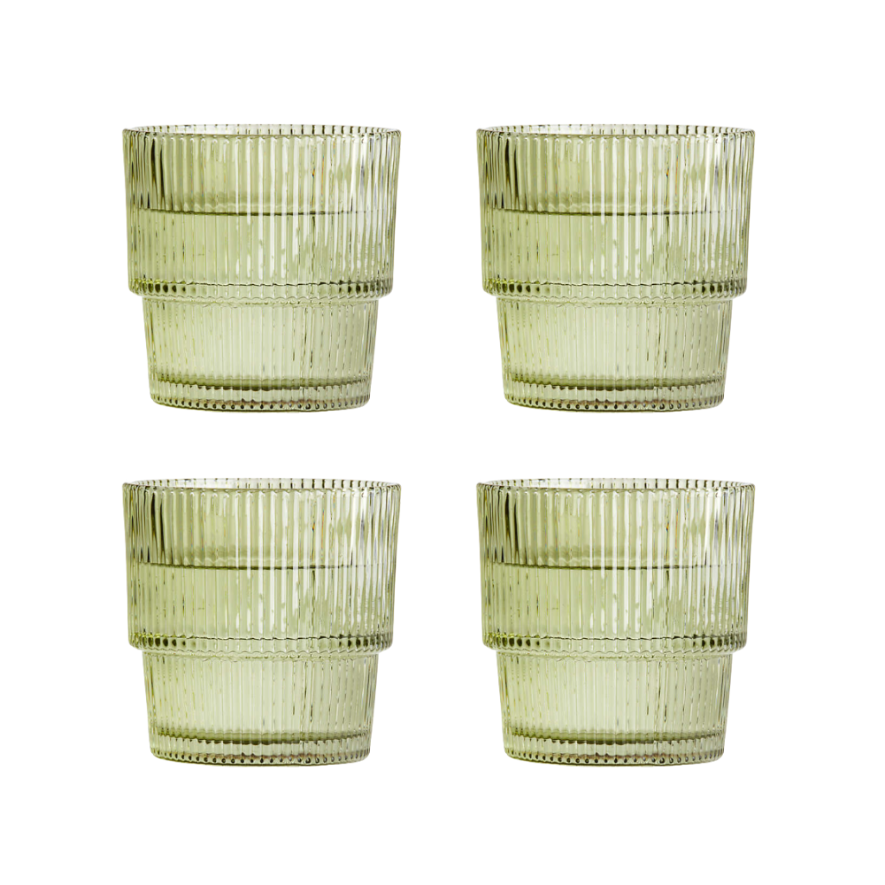 Vasos de Líneas – Verde