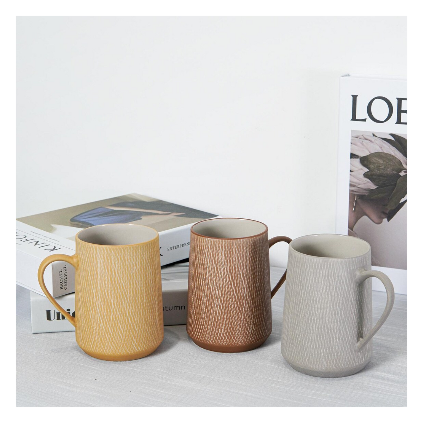 Taza Gres Gris 20oz - Ley Crosshatch