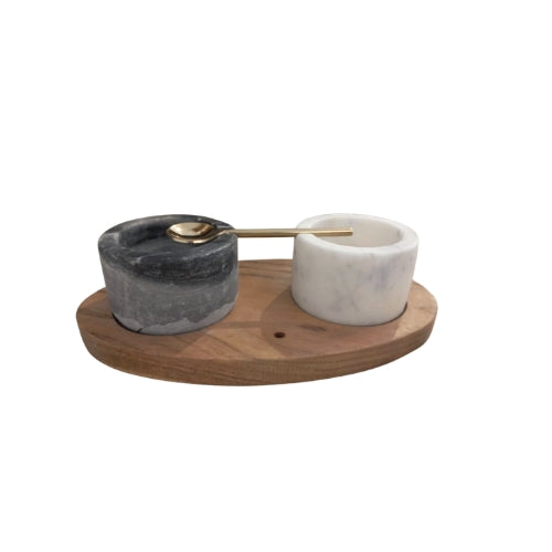 Especieros de Cerámica con Tapa de Madera - Set 2 unidades