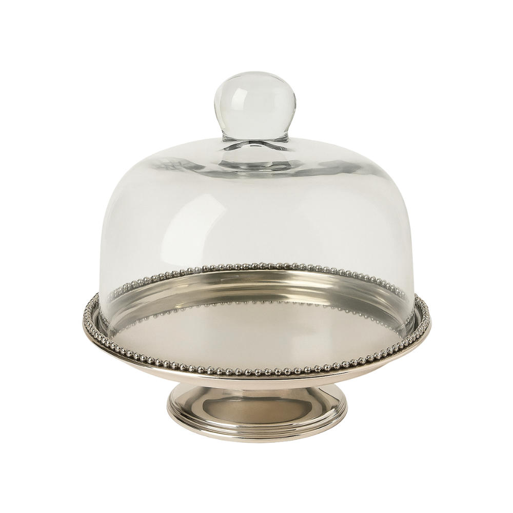 Domo con Pedestal Plateado Esferas M