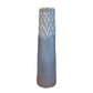 Florero Koza M Blue Carved Gradient – Cerámica