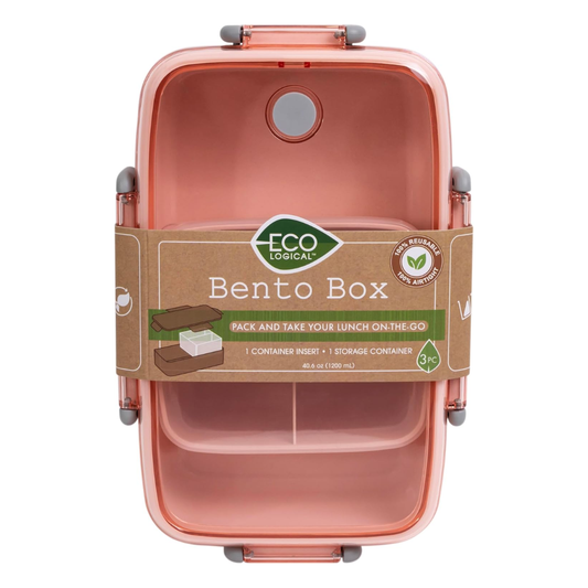 Lonchera Rosada Bento - 3 Compartimientos