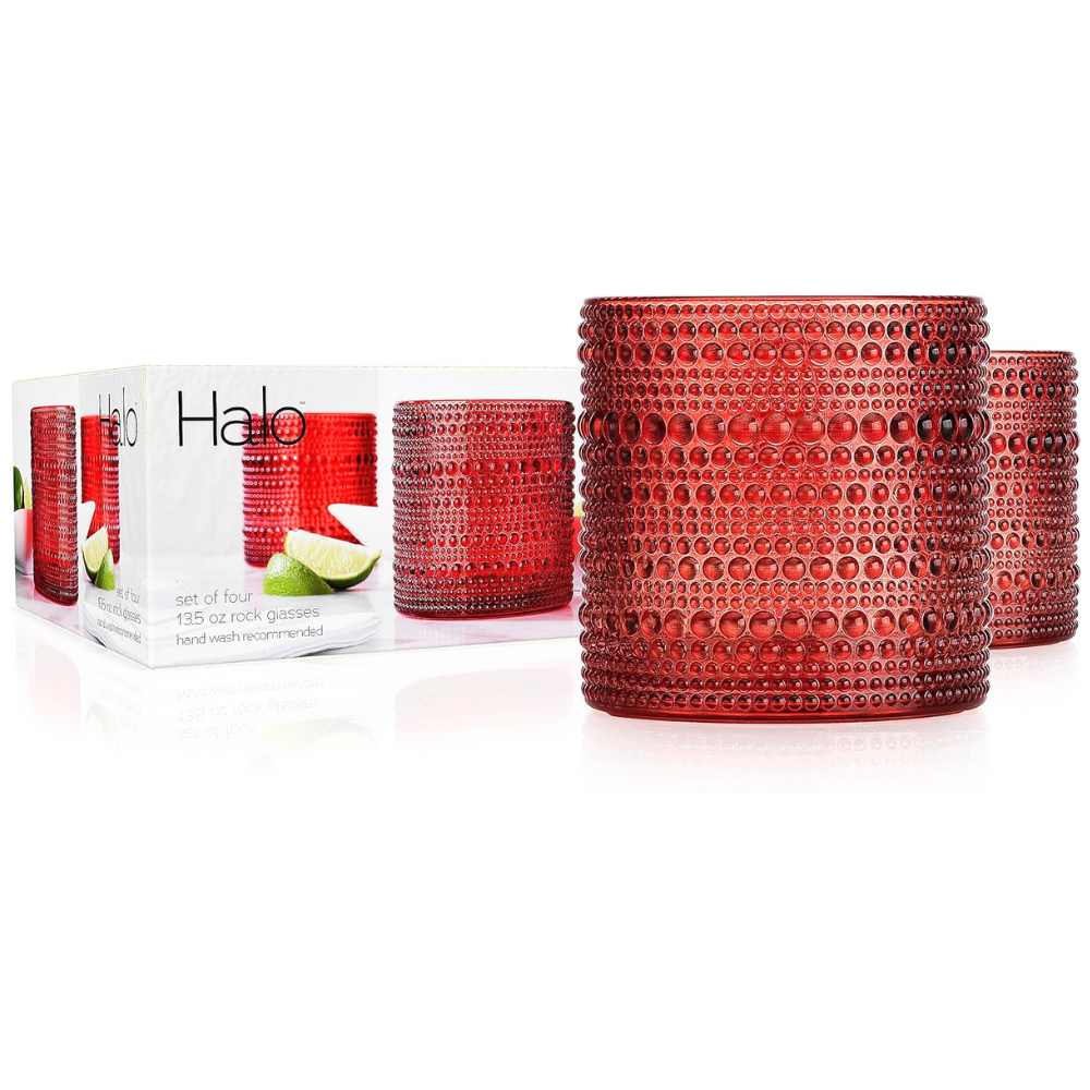 Vasos Rojos 13,5 oz - Set de 4