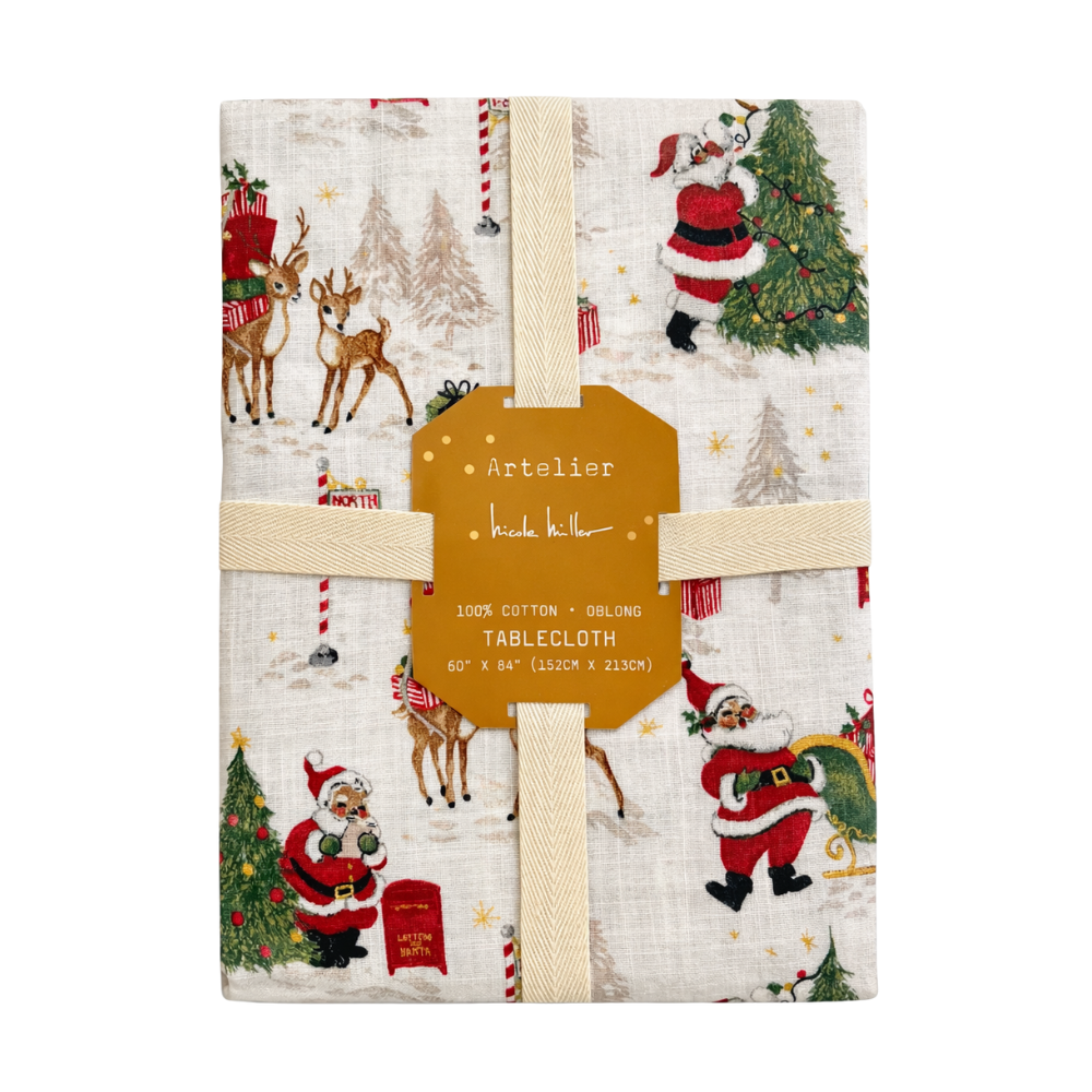 Mantel de Navidad Renos y Santas - Artelier
