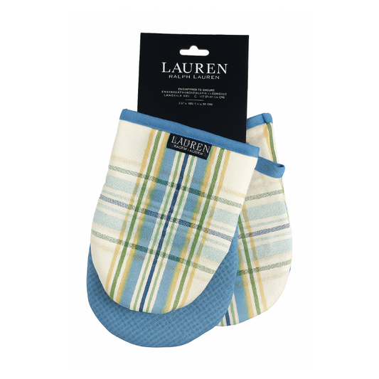 Guantes de Cocina Azules Cuadriculados
