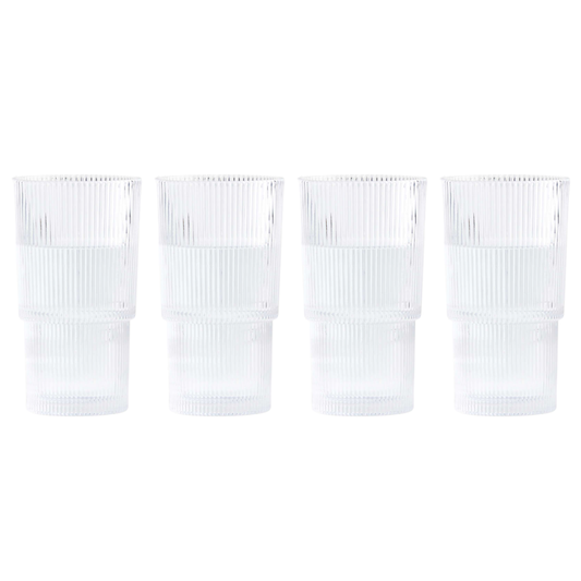 Vasos de Líneas Transparentes 15,38 oz – Capri