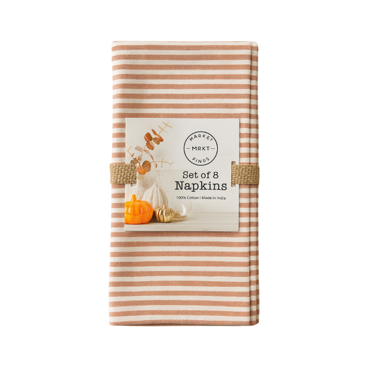 Servilletas de Algodón Naranjas – Set de 8