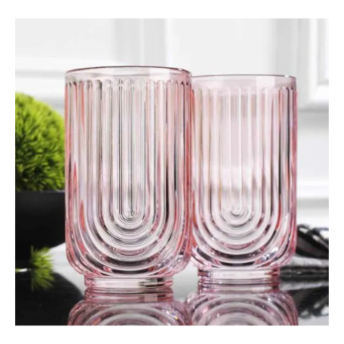 Vasos Rosa Rubor Apollo – Set de 4