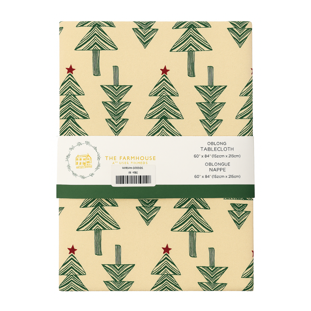 Mantel Beige con Pinos Rectangular – The Farmhouse