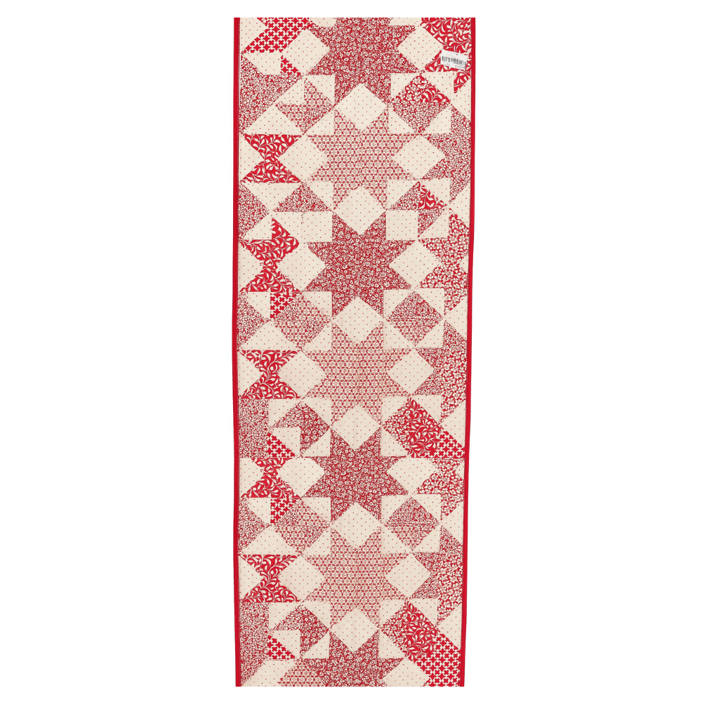 Camino de Mesa Navidad con Estrellas Rojas