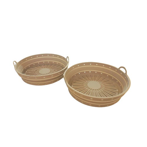 Canastas Plegables de Silicona para Air Fryer – Set de 2