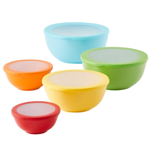 Set de 5 Bowls de Melamina con Tapa