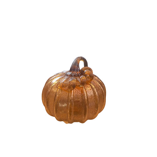 Calabaza Decorativa Amarilla con Brillos Dorados - Martha Stewart