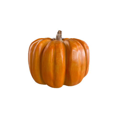Calabaza Decorativa de Madera Color Naranja – Large
