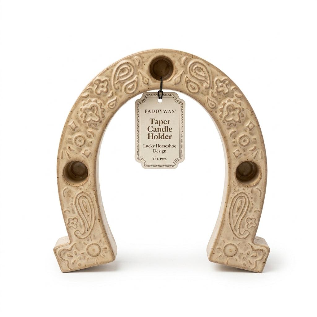 Candelabro Herradura de Cerámica Blanca – Paddywax