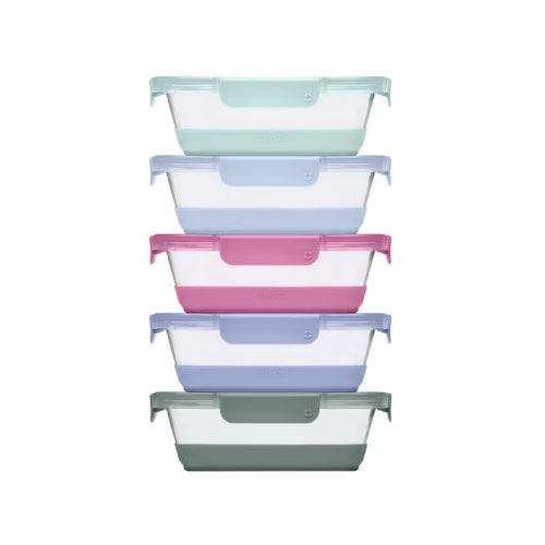 Set de 5 Recipientes de Vidrio con Tapa - Ello (10 pz)