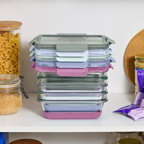 Set de 5 Recipientes de Vidrio con Tapa - Ello (10 pz)