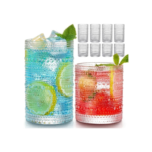 Vasos Transparentes Halos 15.02 y 13.5 oz - Juego de 8
