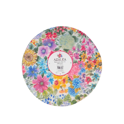 Set de 6 Individuales Redondos – Diseño Floral Azalea