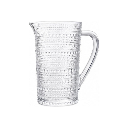 Jarra de Vidrio Transparente Texturizada – 1,1 Litros