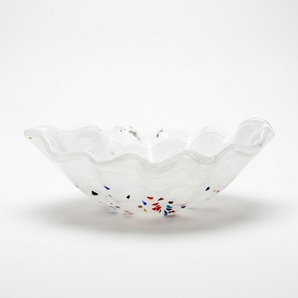 Plato decorativo multicolor murano vidrio